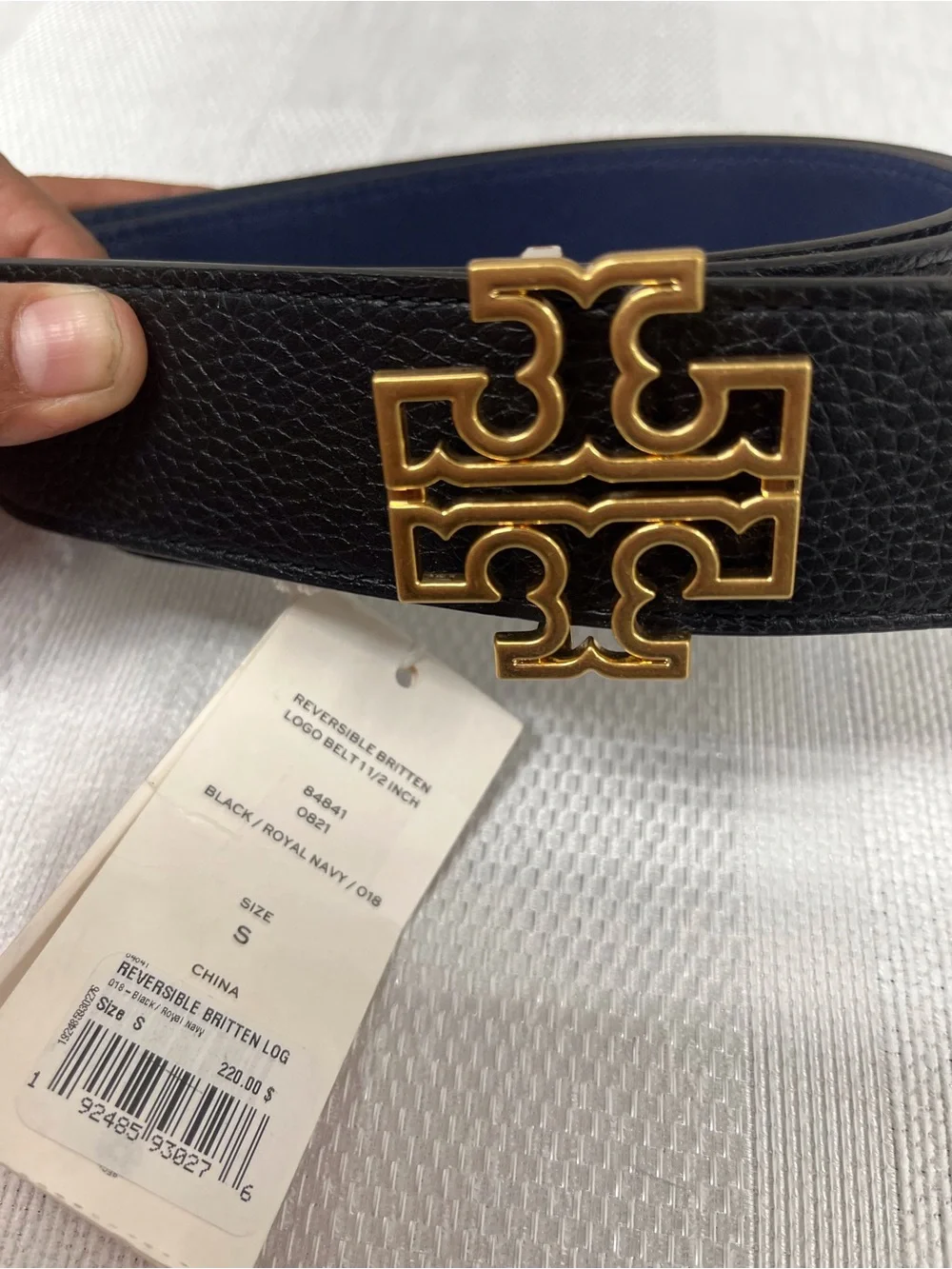 Tory Burch Reversible Britten Logo Belt 1.5